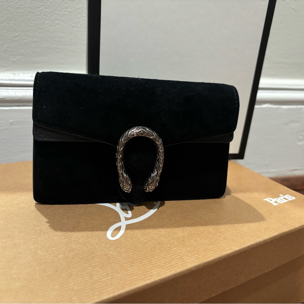 Authentic Gucci Super Mini Dionysus Black #110663G72B